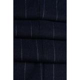 Colete masculino Invincible azul-marinho com risca de giz