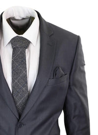 Terno formal masculino cinza de lã