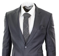 Terno formal masculino cinza de lã