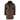 Jaqueta masculina 3/4 estilo duffle, em pele de carneiro, com zíper e botões, ideal para aquecimento - Marrom
