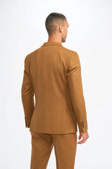 James - Blazer masculino em lã marrom-camel