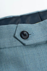 James - Terno masculino azul claro de 3 peças com textura