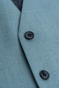 James - Terno masculino azul claro de 3 peças com textura