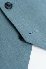 James - Terno masculino azul claro de 3 peças com textura