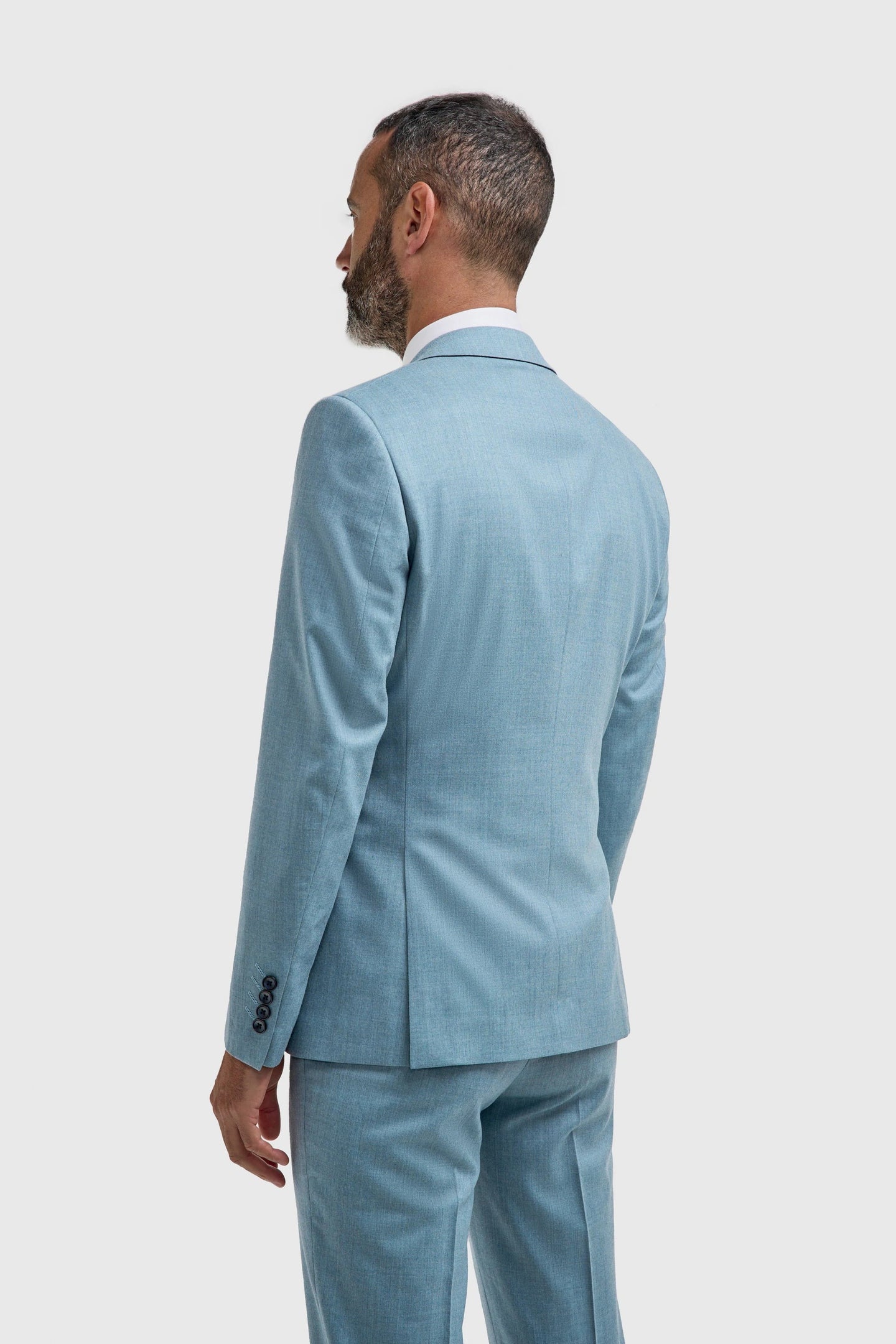James - Blazer masculino azul claro texturizado