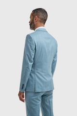 James - Blazer masculino azul claro texturizado