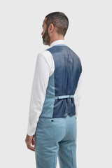 James - Colete masculino texturizado azul claro