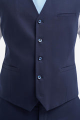James - Colete masculino de lã azul marinho