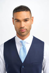 James - Colete masculino de lã azul marinho