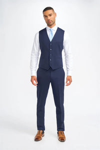 James - Colete masculino de lã azul marinho