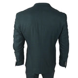 Jasper - Terno masculino de 3 peças verde-oliva com colete preto