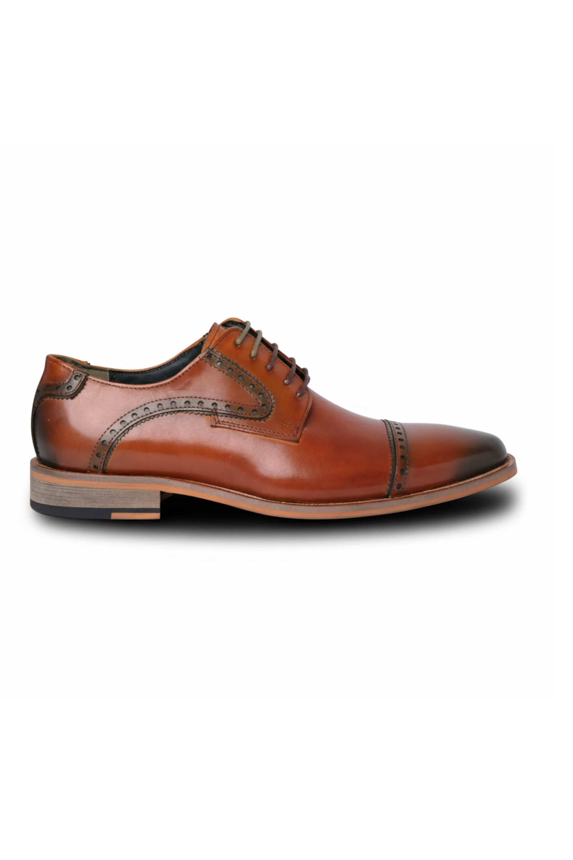 Jenson - Sapatos Oxford de couro marrom para homem