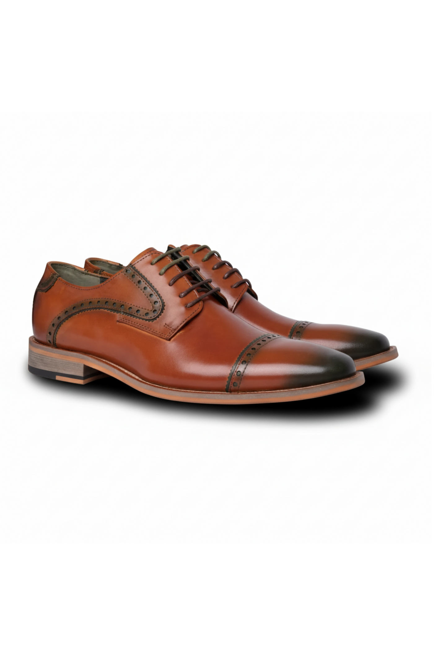 Jenson - Sapatos Oxford de couro marrom para homem
