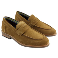 Mocassins masculinos de camurça genuína, estilo náutico, cor bege, elegantes, casuais e clássicos, com ajuste confortável.