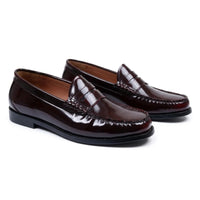 Joseph - Mocassins Penny Masculinos em Verniz Bordô