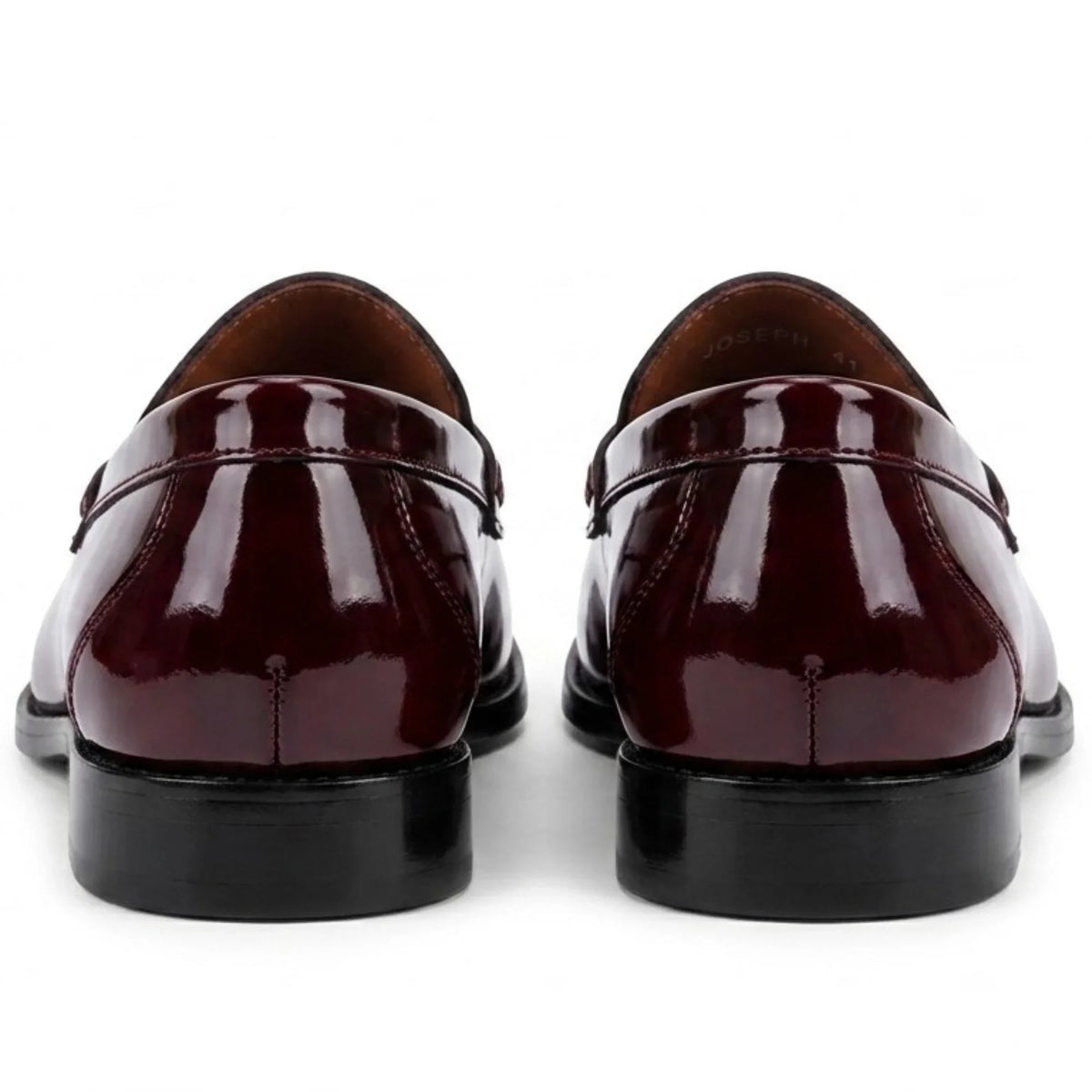 Joseph - Mocassins Penny Masculinos em Verniz Bordô