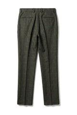 Joshua - Calças masculinas em tweed xadrez verde