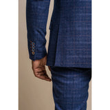 Blazer masculino Kaiser em tweed xadrez azul