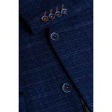 Blazer masculino Kaiser em tweed xadrez azul