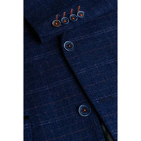 Blazer masculino Kaiser em tweed xadrez azul