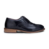Sapatos Brogue Infantis Masculinos de Couro Legítimo com Cadarço, Estilo Clássico Vintage Peaky, Elegantes e Formais.