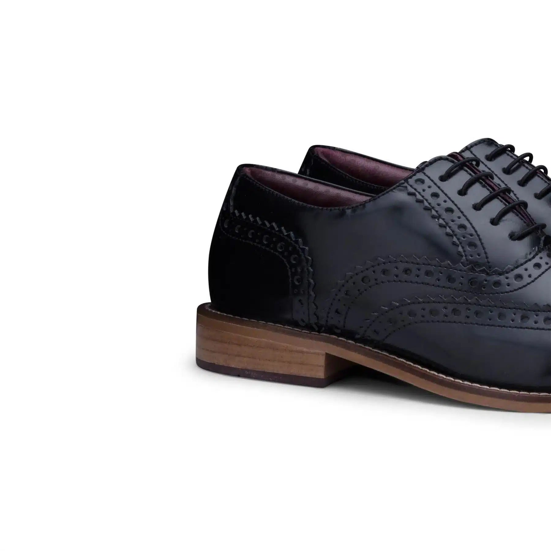Sapatos Brogue Infantis Masculinos de Couro Legítimo com Cadarço, Estilo Clássico Vintage Peaky, Elegantes e Formais.