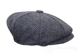 Boné infantil Peaky Blinders Newsboy em tweed espinha de peixe com 8 painéis