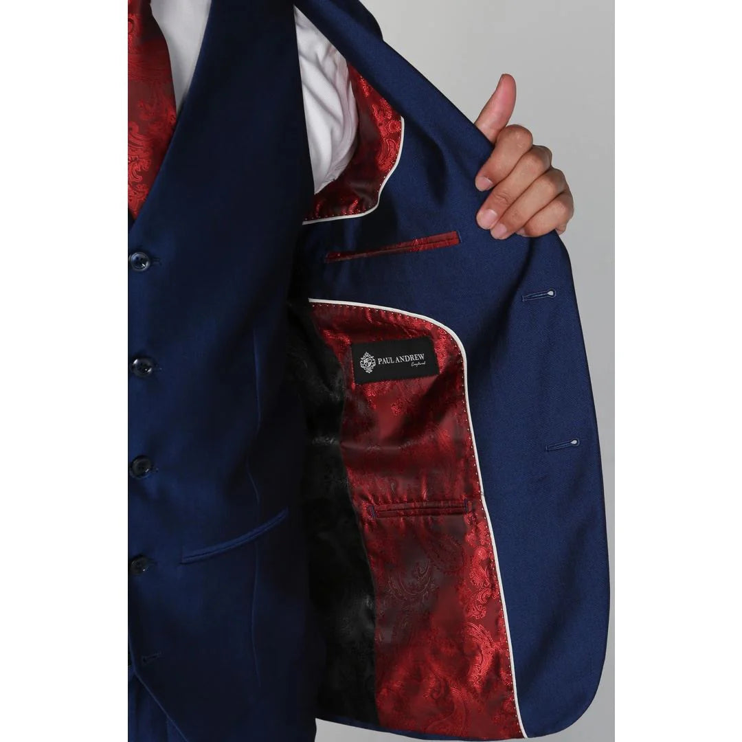 Kingsley - Blazer Masculino Azul Liso