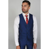 Kingsley - Colete Masculino Azul Liso