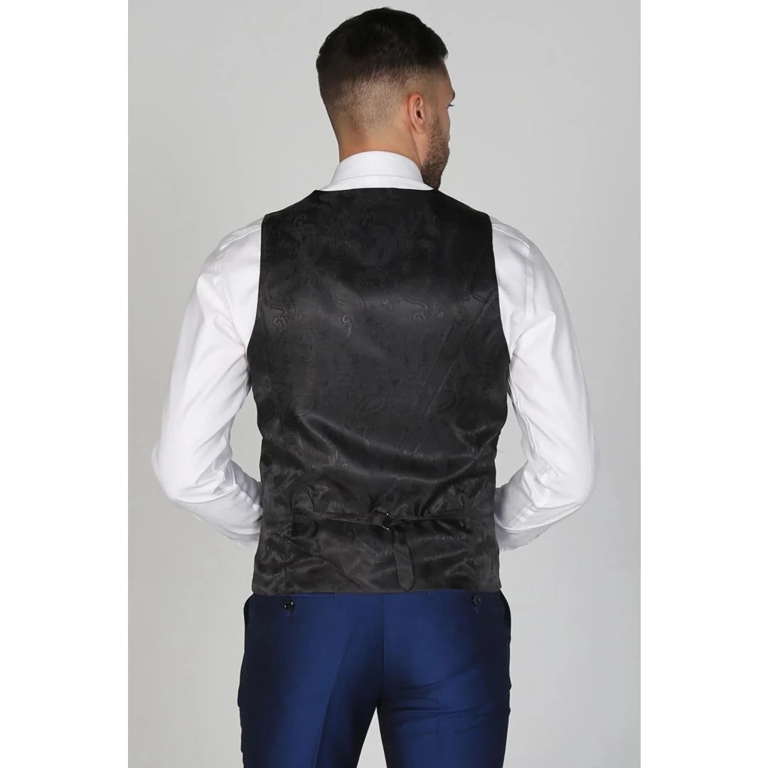 Kingsley - Colete Masculino Azul Liso