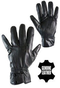 Luvas de inverno masculinas KK MG 6061 em couro legítimo com forro térmico, ideais para dirigir. Ótimo presente!