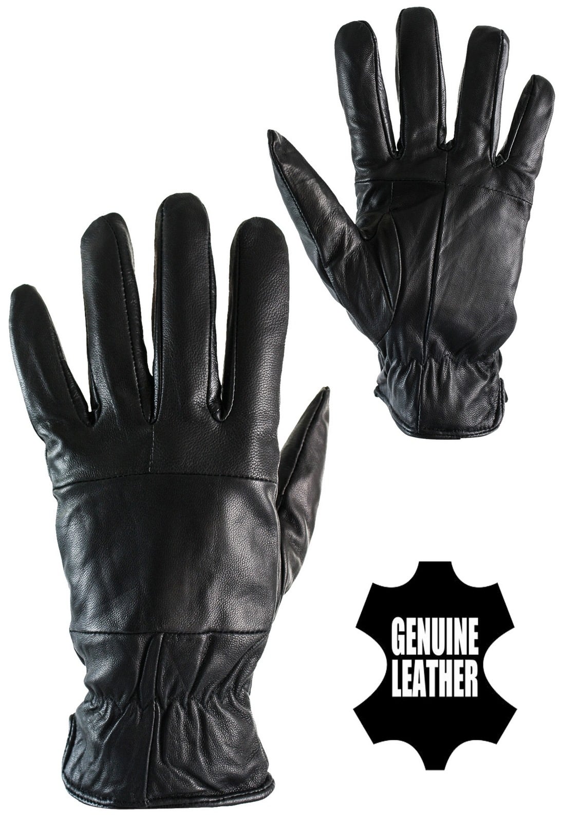Luvas de inverno masculinas KK MG 6799 em couro legítimo, forro térmico e ideais para dirigir. Ótimo presente!