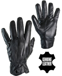 Luvas de inverno masculinas KK MG 6799 em couro legítimo, com forro térmico, ideais para dirigir e compatíveis com tela sensível ao toque.