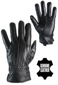 Luvas de inverno masculinas KK MG 6800 em couro legítimo, com forro térmico, ideais para dirigir e compatíveis com tela sensível ao toque.