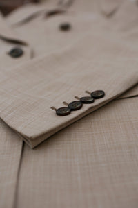 Kurt - Blazer masculino bege de corte ajustado