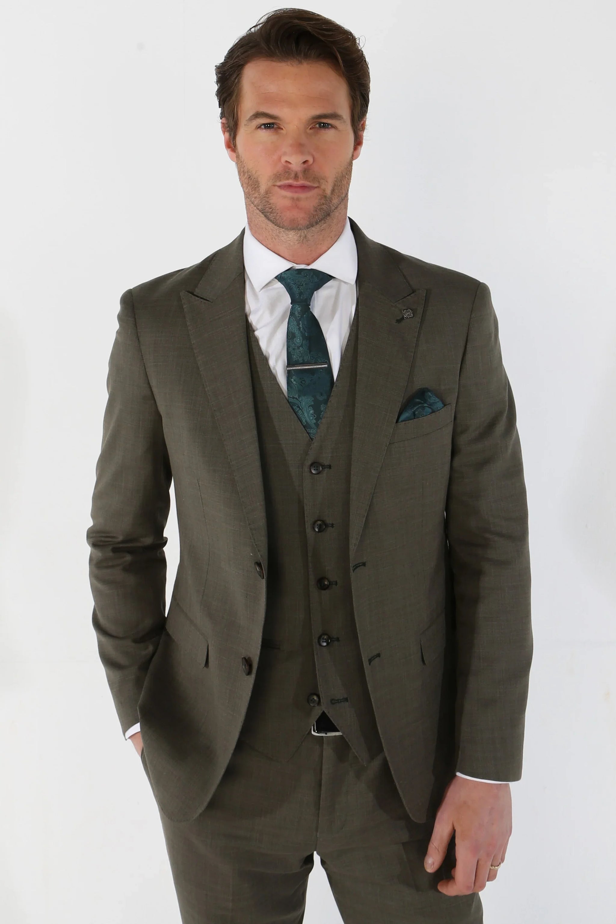 Kurt - Blazer masculino de corte sob medida na cor sálvia