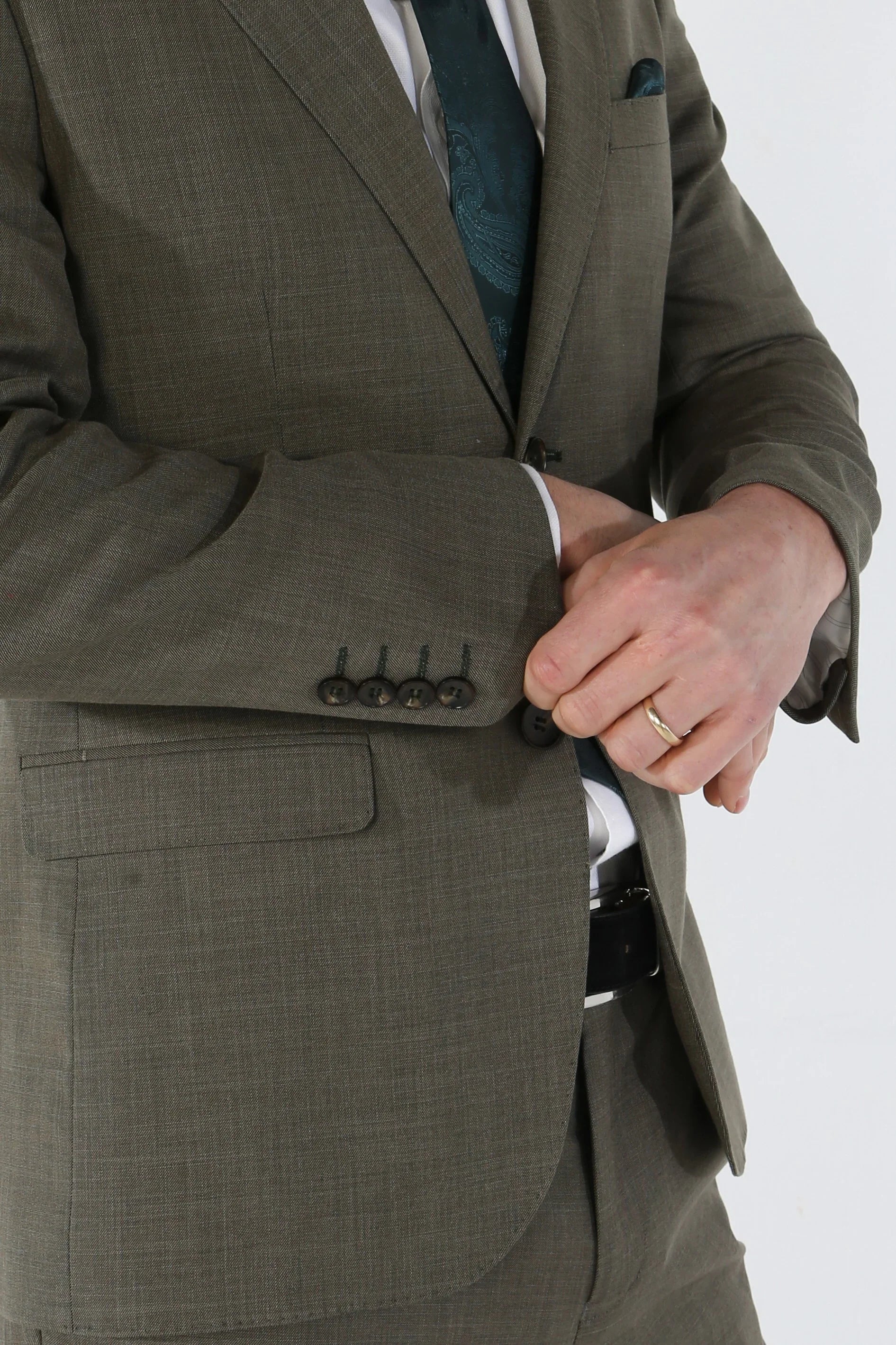 Kurt - Blazer masculino de corte sob medida na cor sálvia
