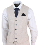 Terno masculino vintage creme de 3 peças
