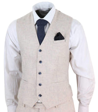 Terno masculino vintage creme de 3 peças