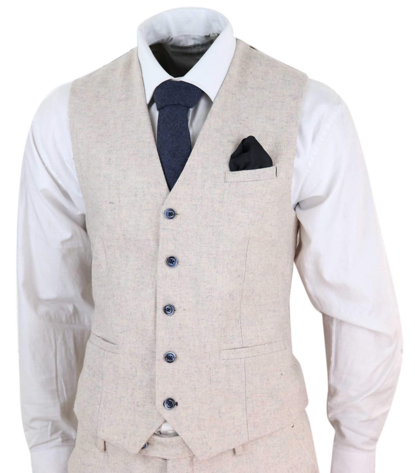 Terno masculino vintage creme de 3 peças