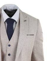 Terno masculino vintage creme de 3 peças