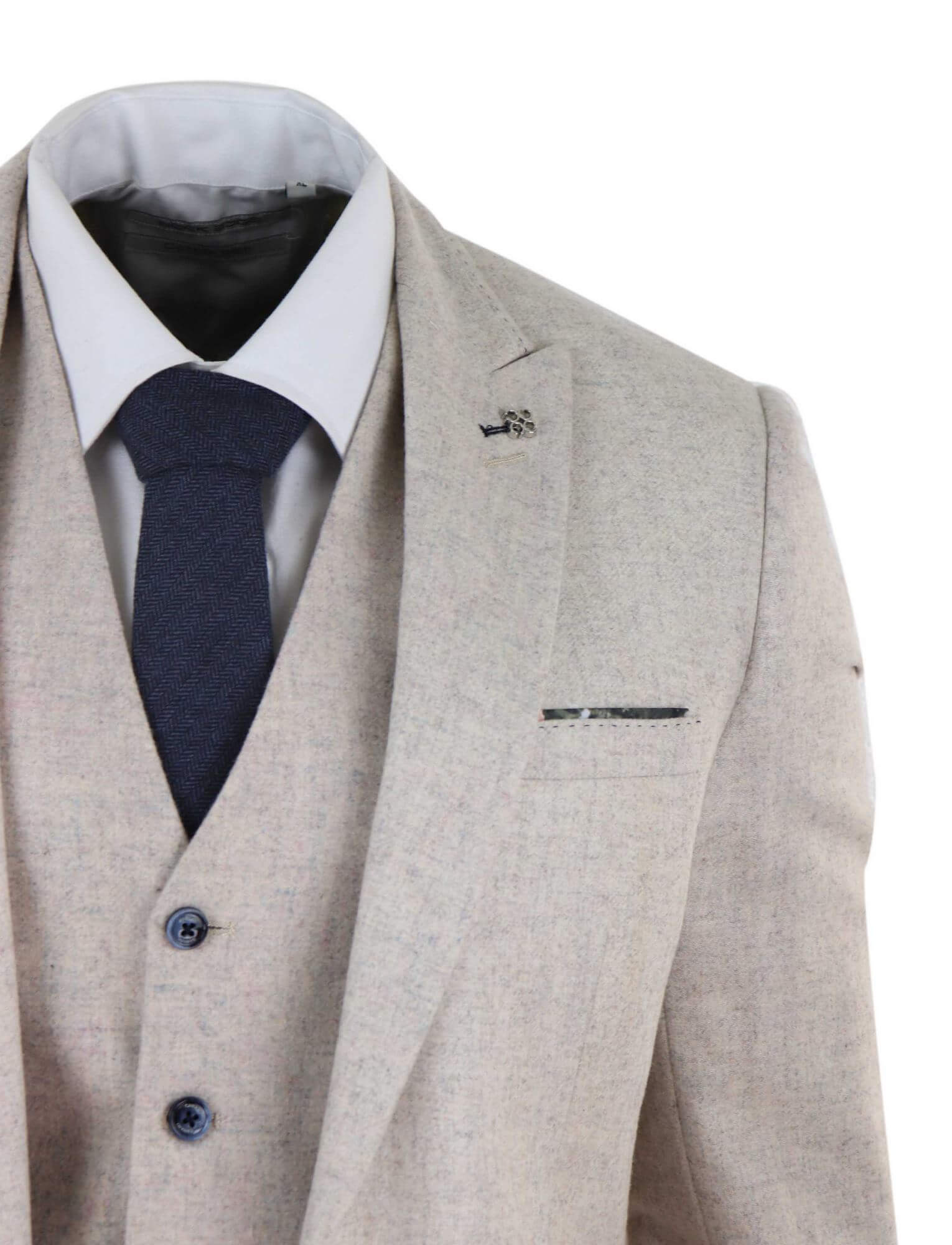 Terno masculino vintage creme de 3 peças