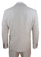 Terno masculino vintage creme de 3 peças