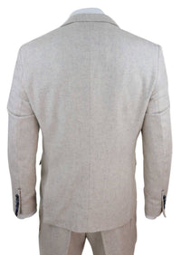 Terno masculino vintage creme de 3 peças