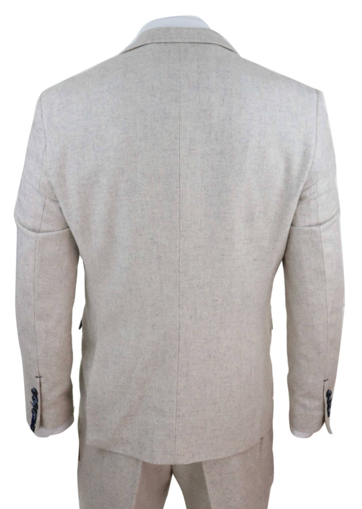 Terno masculino vintage creme de 3 peças