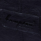 Mala de viagem de couro legítimo para viagens curtas - Preta