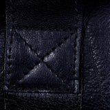 Mala de viagem de couro legítimo para viagens curtas - Preta