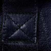 Mala de viagem de couro legítimo para viagens curtas - Preta