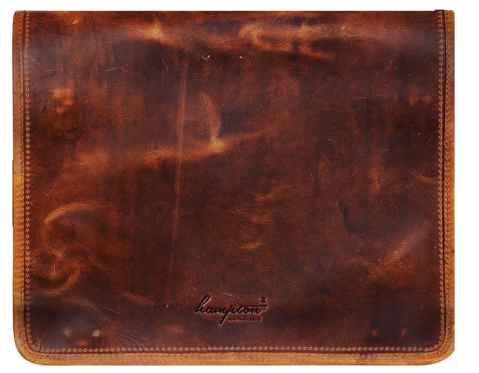 Bolsa mensageiro para laptop em couro legítimo - até 15" - cor bege