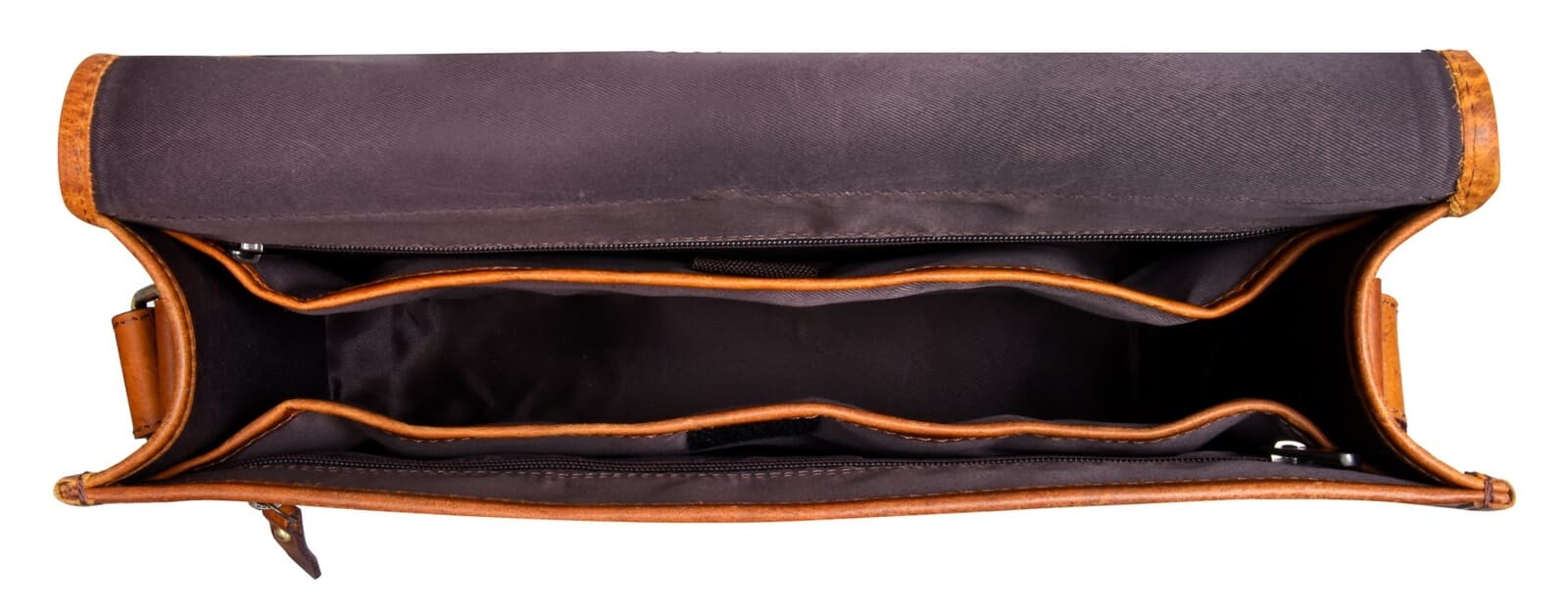 Bolsa mensageiro para laptop em couro legítimo - até 15" - cor bege